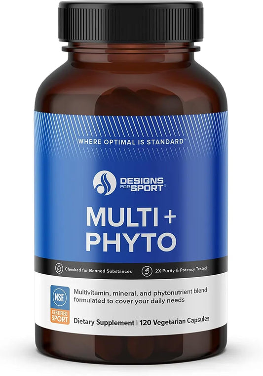 Designs for Sport Multi Plus Phyto – Comprehensive Multivitamin & Phytonutrient Blend – 120 Capsules