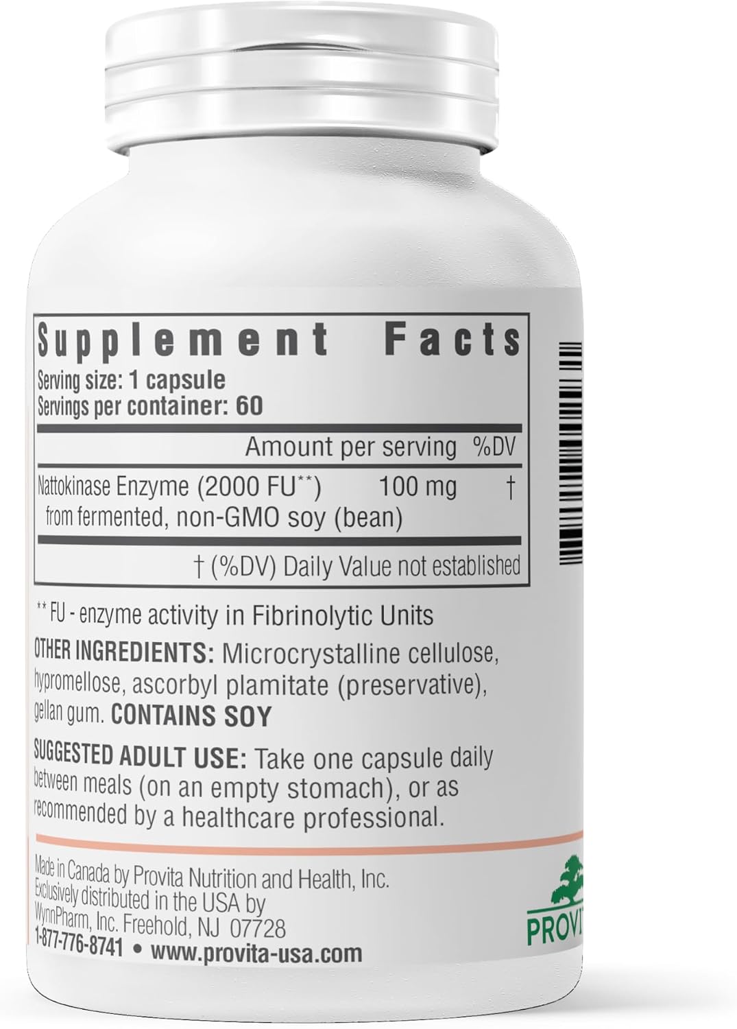 PROVITA Nattokinase Supplement 2000 FU – 100mg, 60 Capsules – Heart & Cardiovascular Support - görsel 6