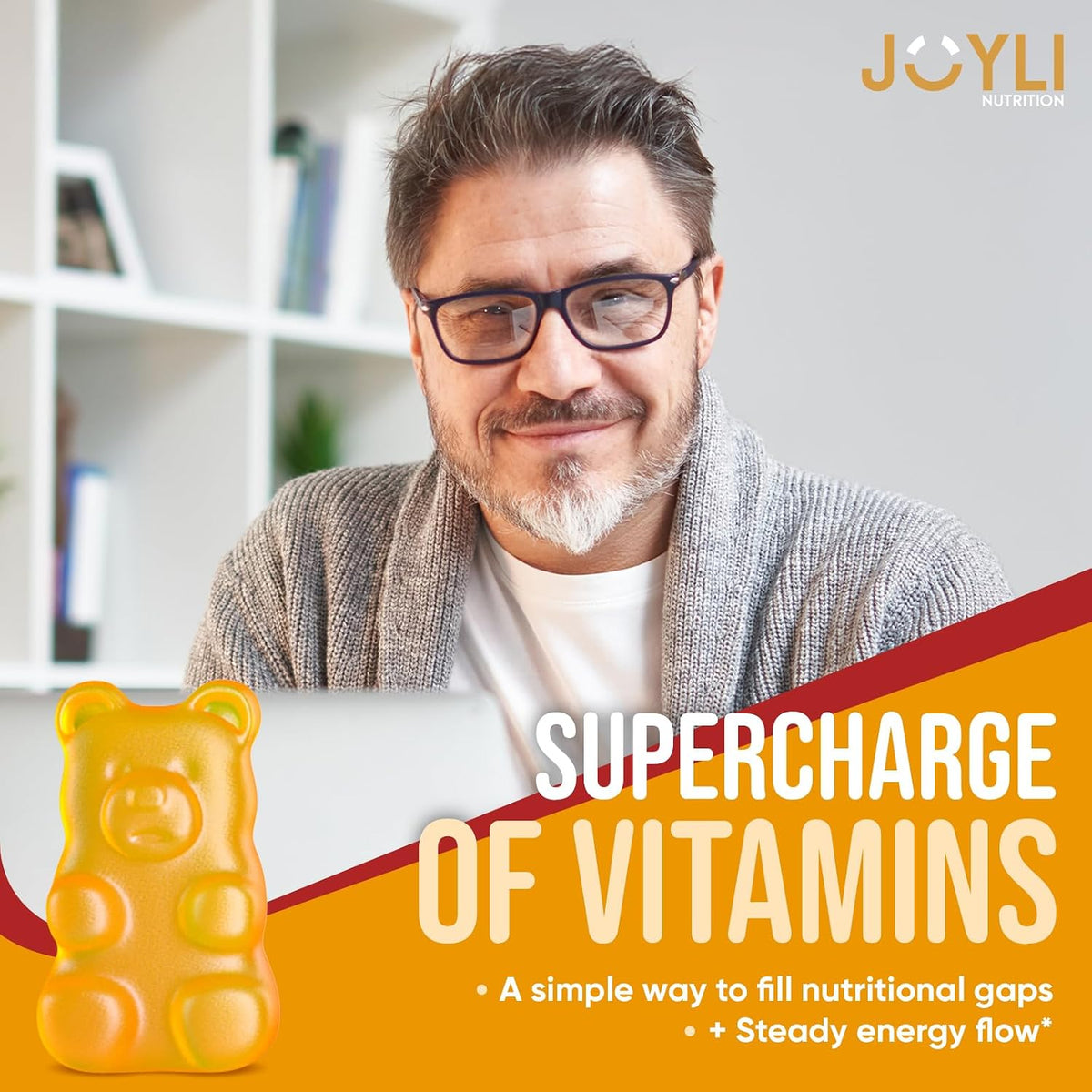 Joyli Superfruit Gummies – Sugar-Free Multivitamin Gummies for Adults with Goji, Elderberry, Vitamins A, C, D & E - görsel 6