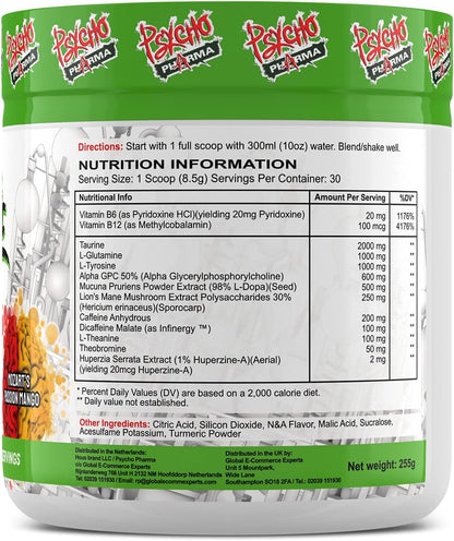 Infinite Brain Nootropic Food Supplement - Mozart's Passion Mango (30 Servings)