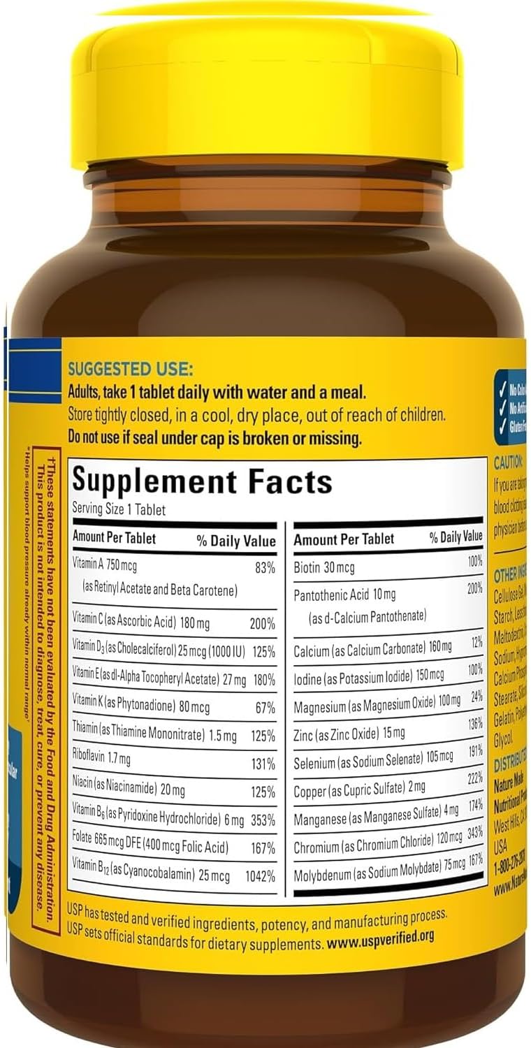 Nature Made Multi for Him 50+ Food Supplement Tablets, 90 Tablets (Pack of 4) - görsel 2
