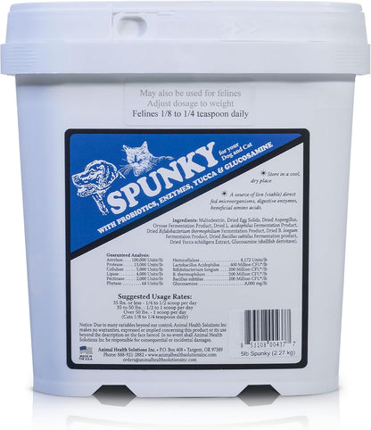 ProThrive Spunky Digestive Supplement - Probiotics, Digestive Enzymes, Joint Support for Cats and Dogs - 2.27 kg