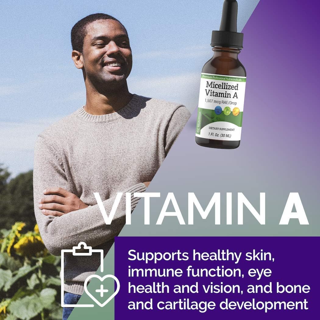 Micellised Vitamin A Drops - Liquid Vitamin A Supplement, 1,507 mcg RAE, 5,025 IU per Drop, 30 ml - görsel 2