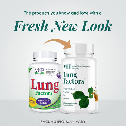 Michael's Health Lung Factors – 60 Vegetarian Tablets – Nutrients for Lung Function