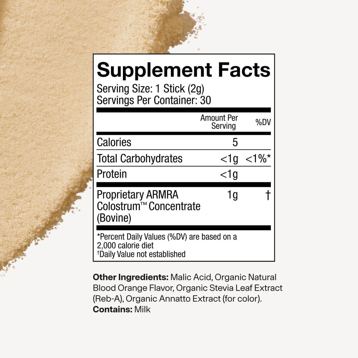 ARMRA Colostrum™ Powder | Blood Orange | Gut Health and Bloating | Skin and Hair | Immunity | Keto, Gluten and Fat-Free | 30 Servings - görsel 8