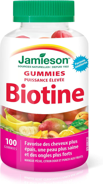 Jamieson High Potency Biotin Gummies, 2500 mcg, 100 Gummies