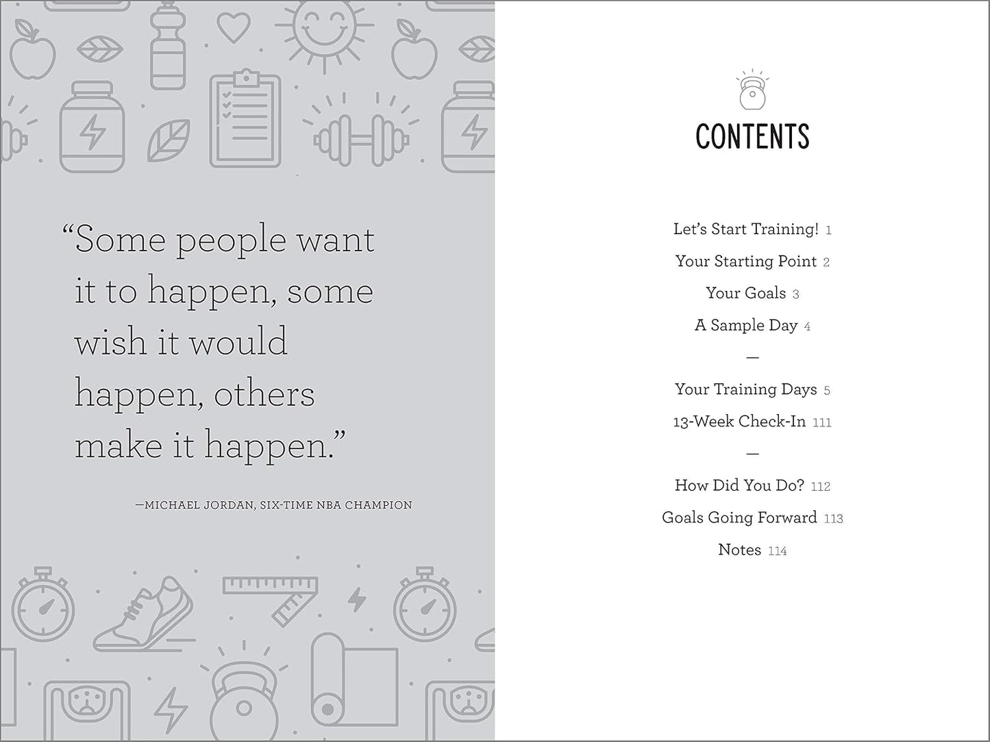 Training for a Healthy Life: A Daily Food and Fitness Journal - görsel 2