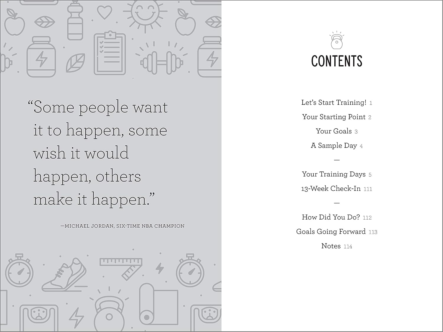 Training for a Healthy Life: A Daily Food and Fitness Journal - görsel 2