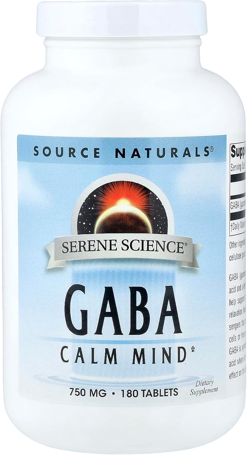Source Naturals Serene Science GABA 750 mg Calm Support - 180 Tablets - görsel 1