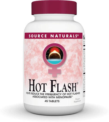 Source Naturals Hot Flush - Helps Reduce Hot Flushes Associated with Menopause - Non-GM Soy - 45 Tablets