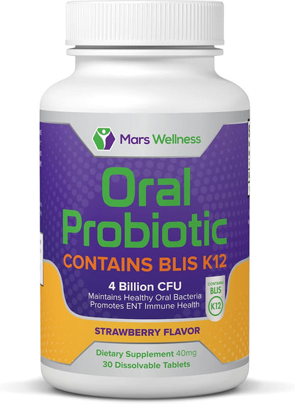 Oral Probiotic Supplement with BLIS K12 – 4 Billion CFU – Dairy-Free – Doctor Formulated