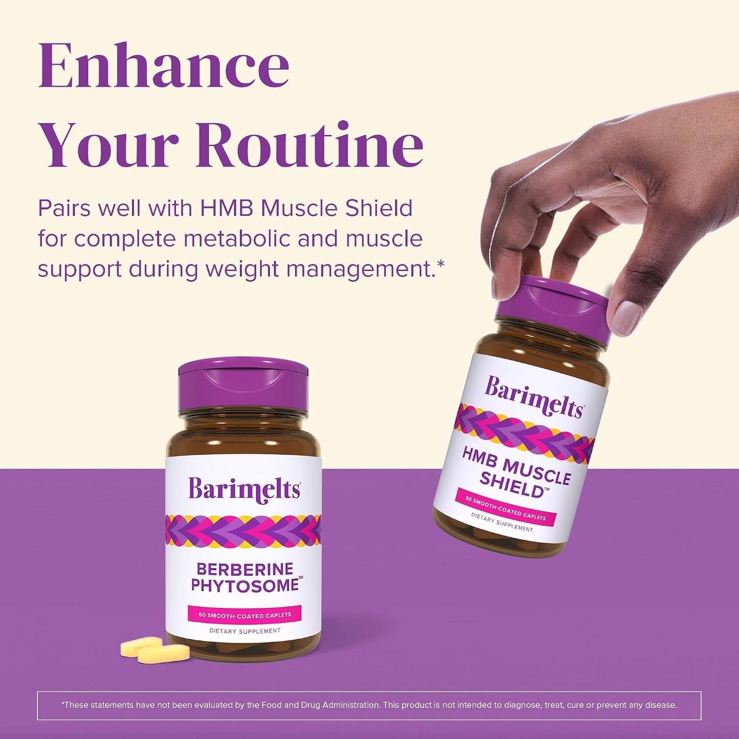 BariMelts Berberine Phytosome 550mg – Contributes to Normal Metabolism & Blood Sugar Levels – 60 Smooth-Coated Caplets - görsel 7