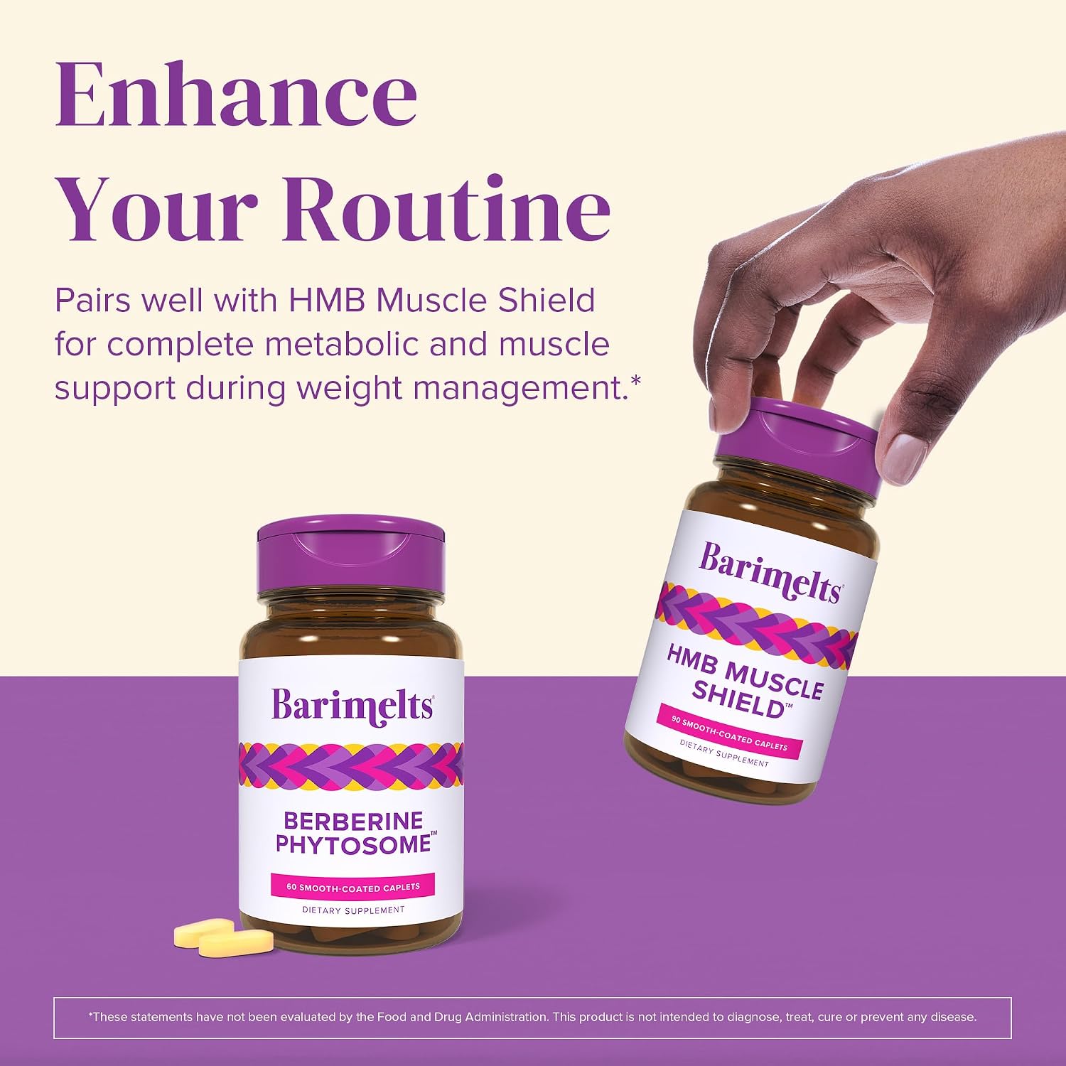 BariMelts Berberine Phytosome 550mg – Contributes to Normal Metabolism & Blood Sugar Levels – 60 Smooth-Coated Caplets - görsel 7