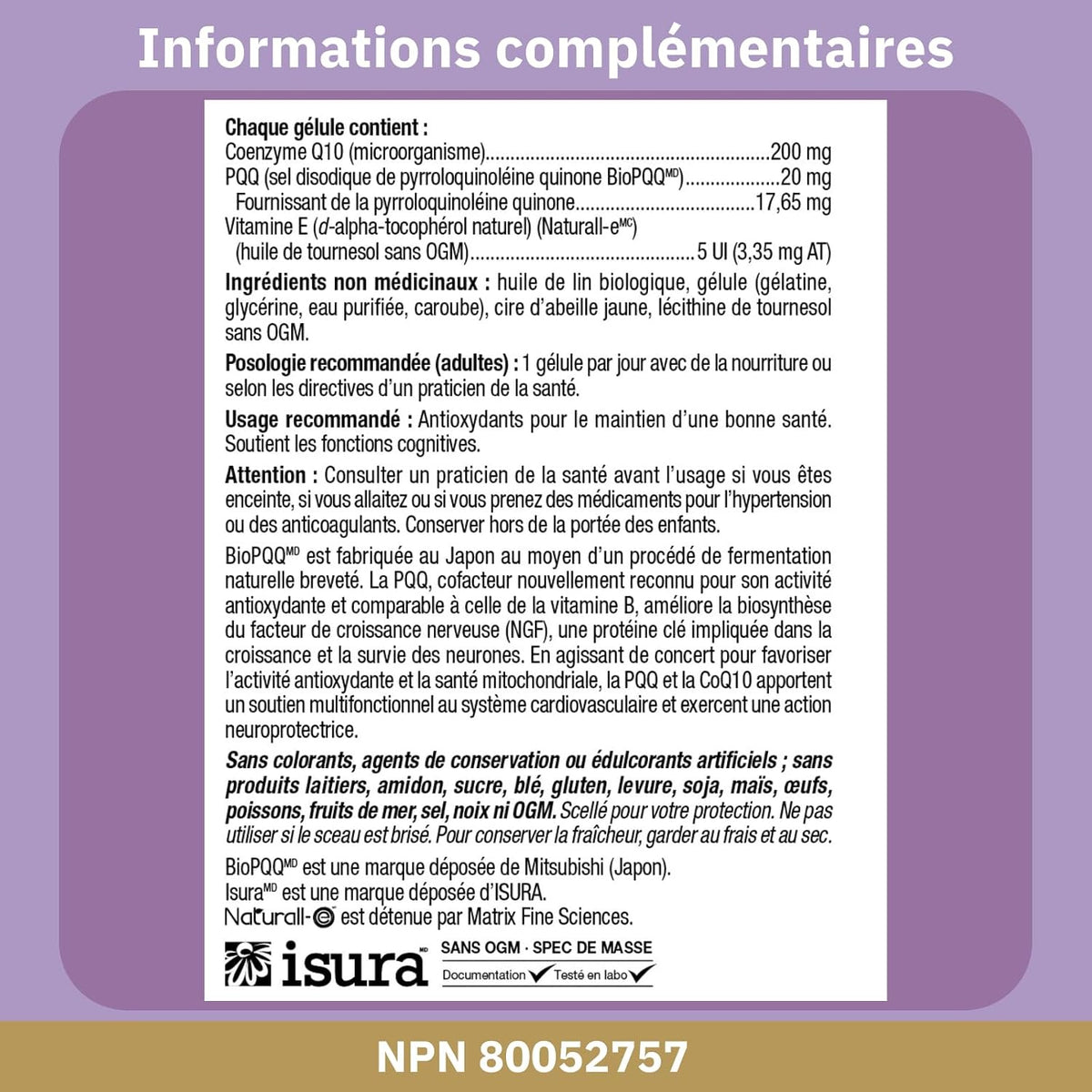 Bioclinic Naturals CerebroVital PQQ-10, 60 Softgels - görsel 5