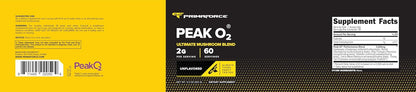 PrimaForce Peak O2 Sports Supplement, 120 g - Proprietary Organic Mushroom Blend