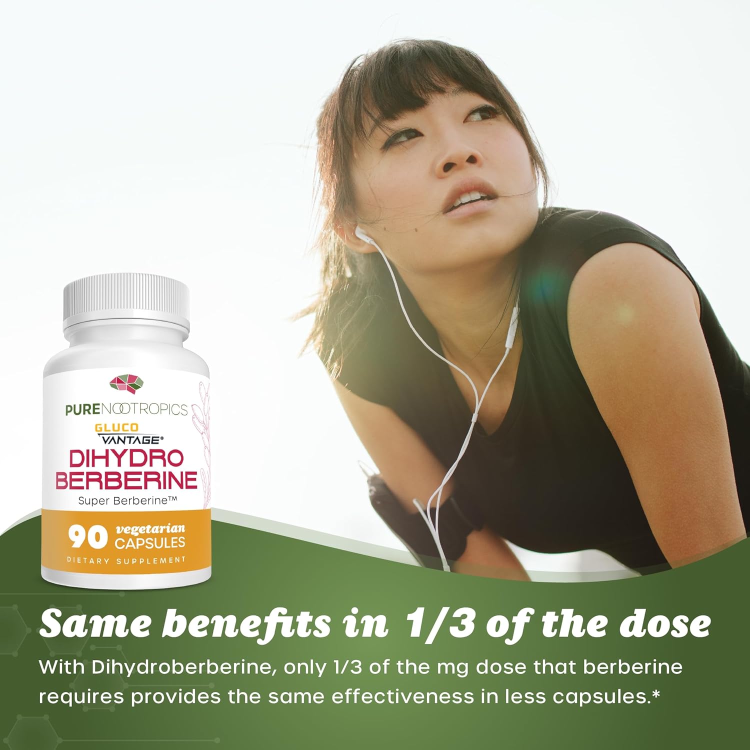 Pure Nootropics Dihydroberberine Food Supplement (GlucoVantage) 100 mg, 90 Capsules - Super Berberine - görsel 5