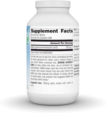 Source Naturals Serene Science GABA - 750 mg - 8 oz Powder