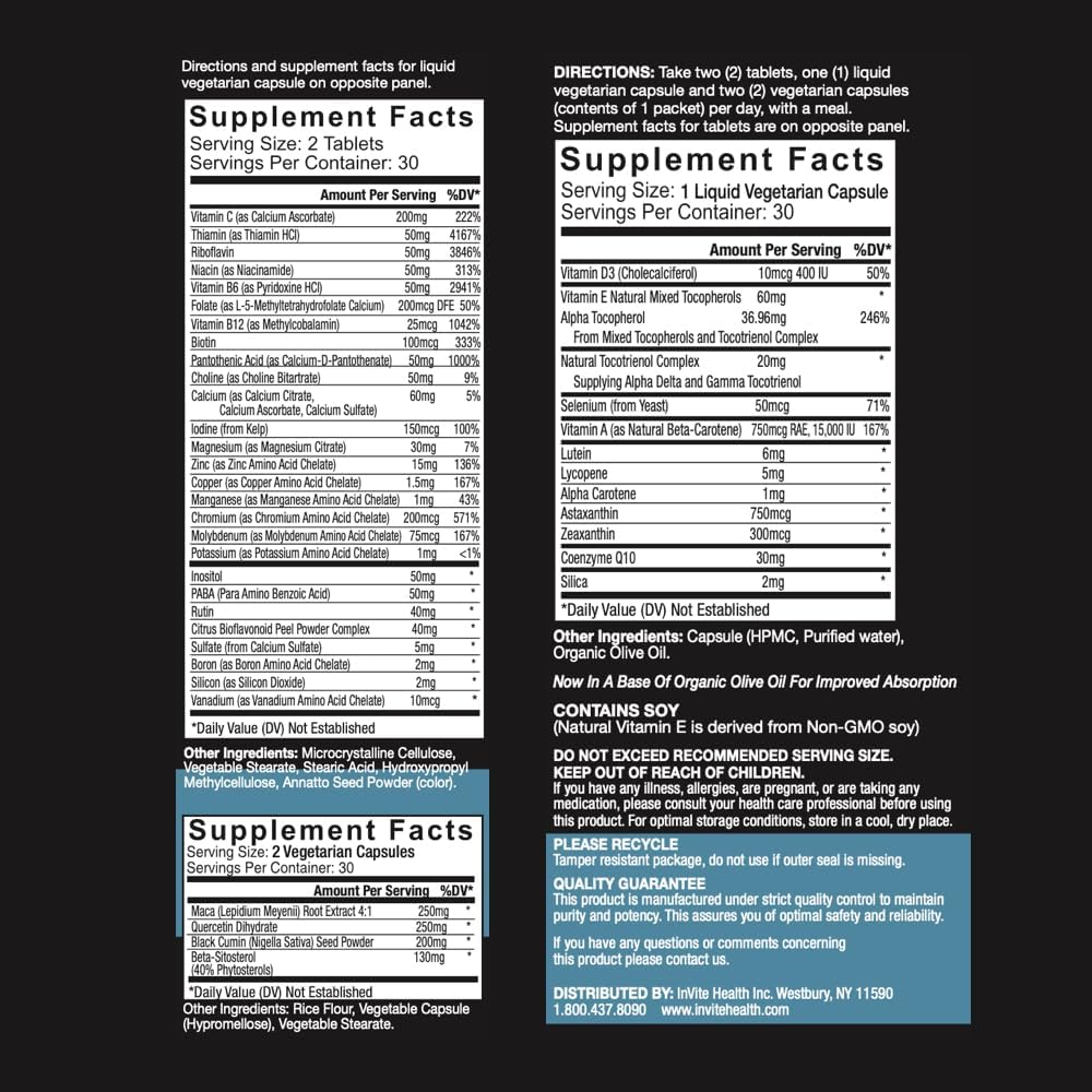 Invite Health Men's Multivitamin – Comprehensive Daily Multivitamin with Enhanced Support for Men's Nutrition – 30 Day Supply (2-Pack) - görsel 2