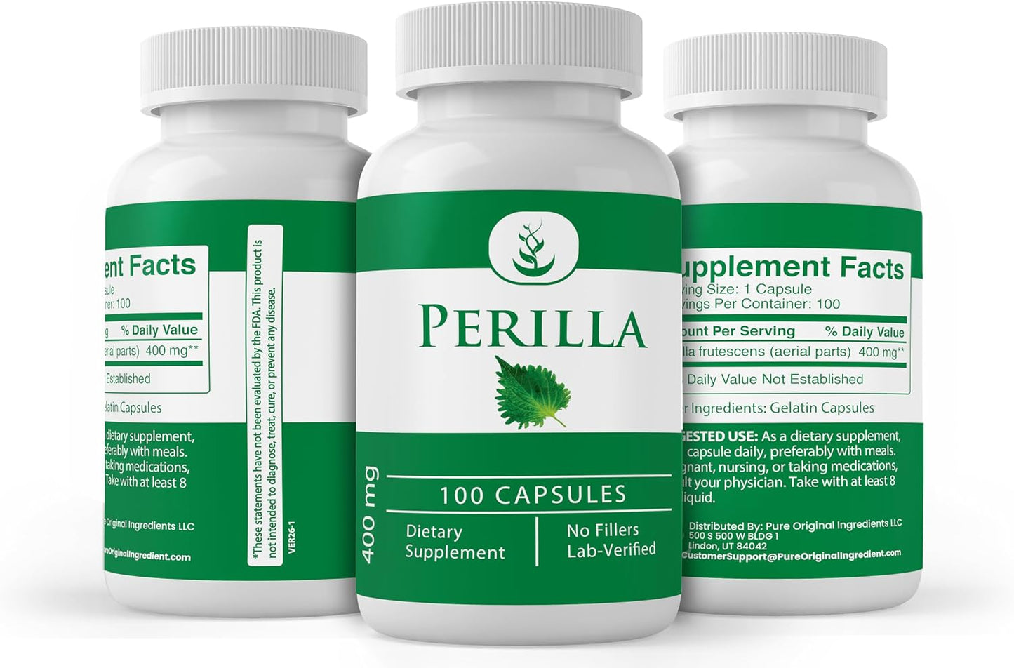 PURE ORIGINAL INGREDIENTS Perilla, 100 Capsules, Pure & Undiluted - görsel 4