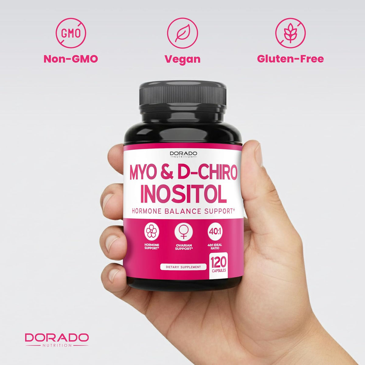 Myo-Inositol & D-Chiro-Inositol Supplement for Women – 40:1 Ratio, 2050mg, 120 Capsules - görsel 7
