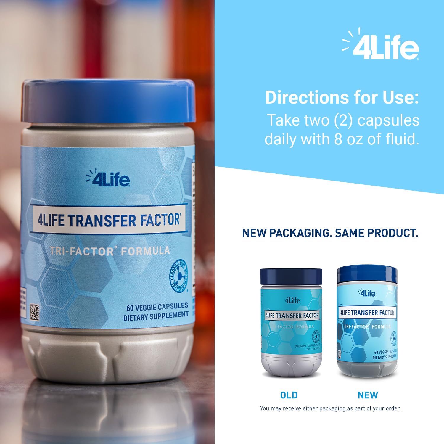 4Life Transfer Factor Tri Factor Formula - Immune Support Supplement with Bioactive Peptides - 60 Veggie Capsules - görsel 5