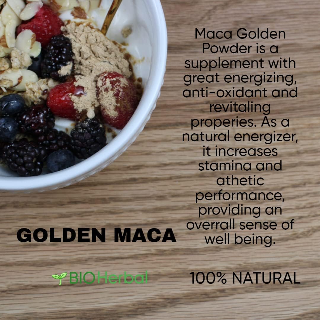Bio Herbal Maca Golden - Pure Root Powder - 180g - görsel 7