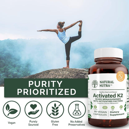 Natural Nutra Full Spectrum Vitamin K2 Supplement, 75 µg, 60 Capsules (Pack of 3)