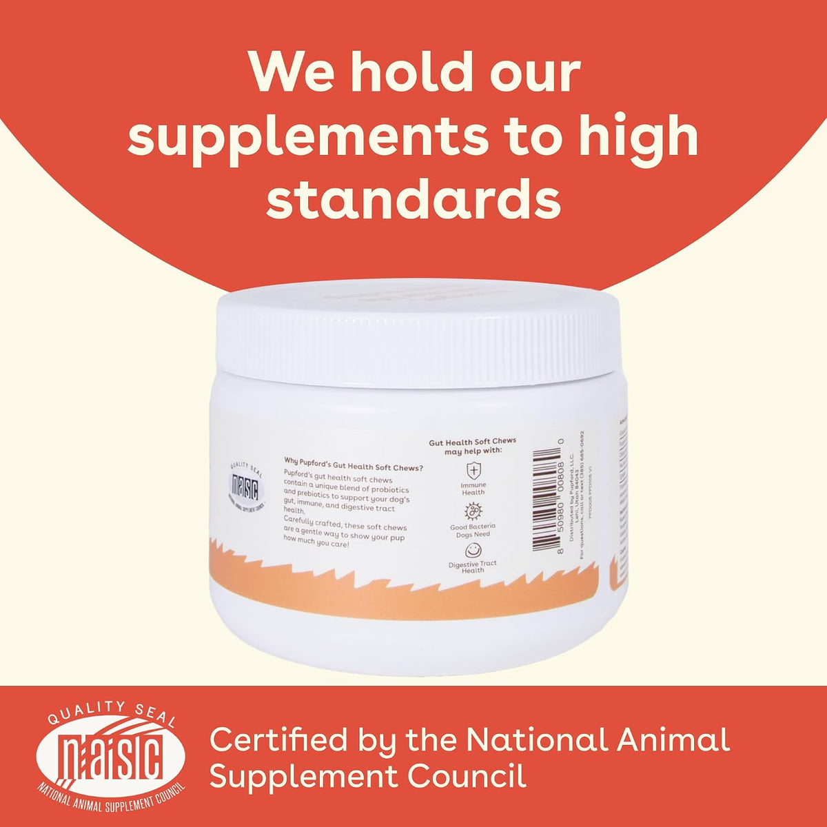 Pupford Gut Health & Immunity Supplement for Puppies and Adult Dogs – Peanut Butter and Jam, 180g (6.3 oz) - görsel 7