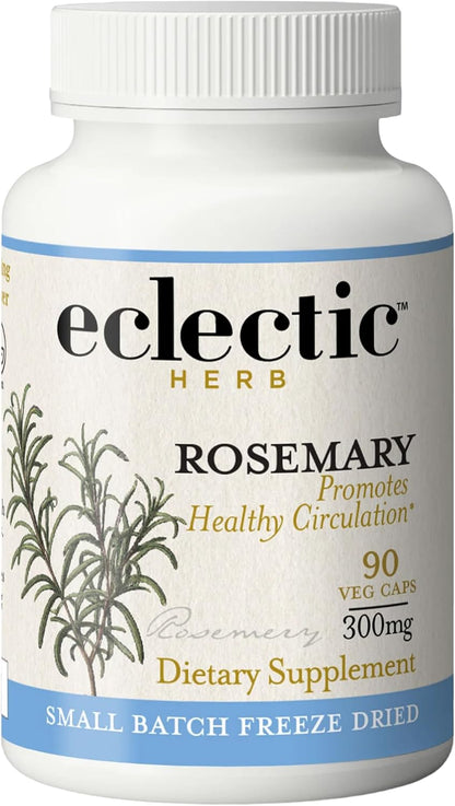 Eclectic Herb Rosemary Capsules – Mental Clarity, Memory & Brain Health (90 Count, 300 mg)