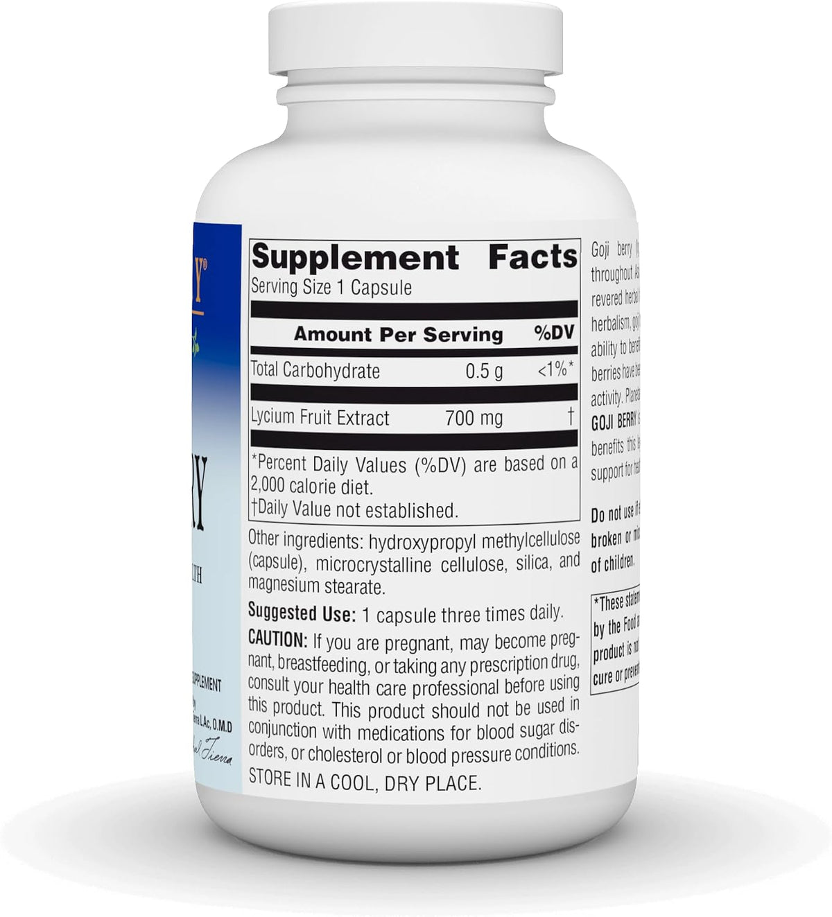 Planetary Herbals Goji Berry Full Spectrum 700mg - A Traditional Botanical Elixir for Vitality - 180 Vegetarian Capsules - görsel 3