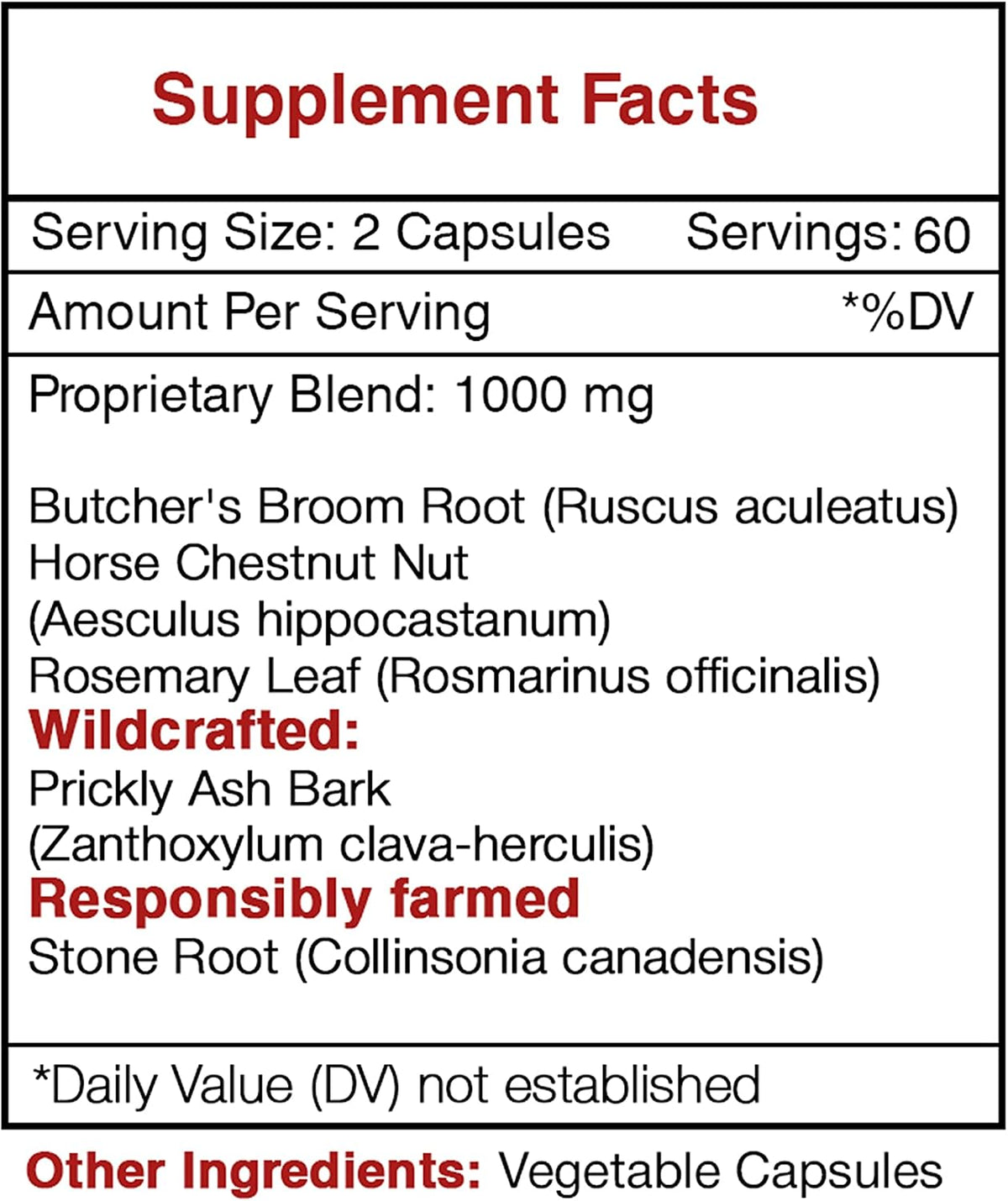 Secrets of the Tribe Vein Secret - Herbal Supplement Blend for Vein Support (120 Capsules) - görsel 3