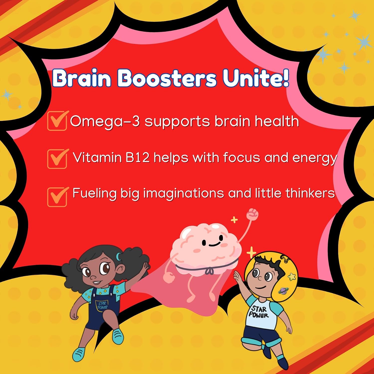 Vitastars Kids Multivitamin Gummies with Omega-3, 60 Gummies - görsel 3
