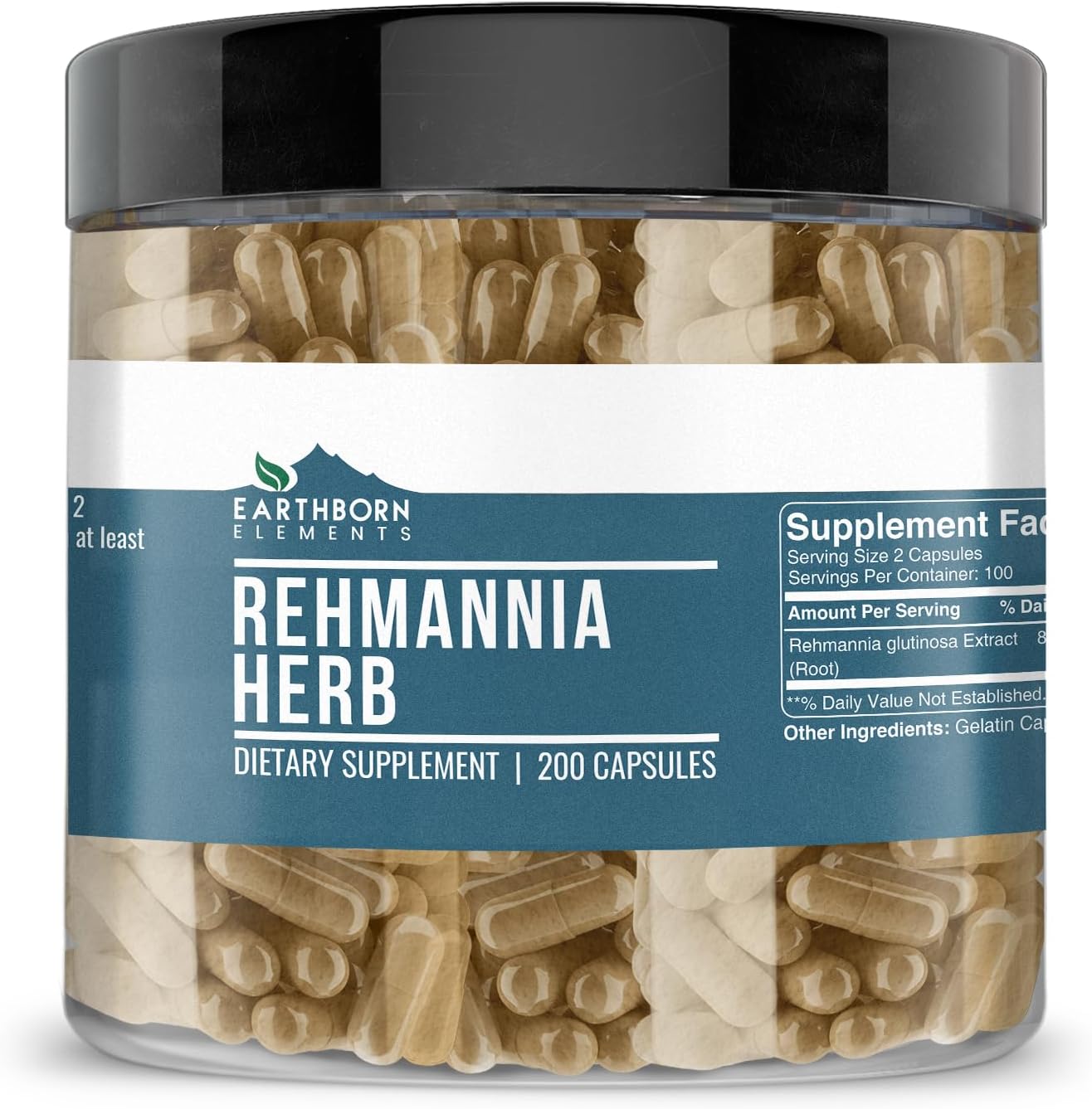 Earthborn Elements Rehmannia Herb, 200 Capsules - görsel 1