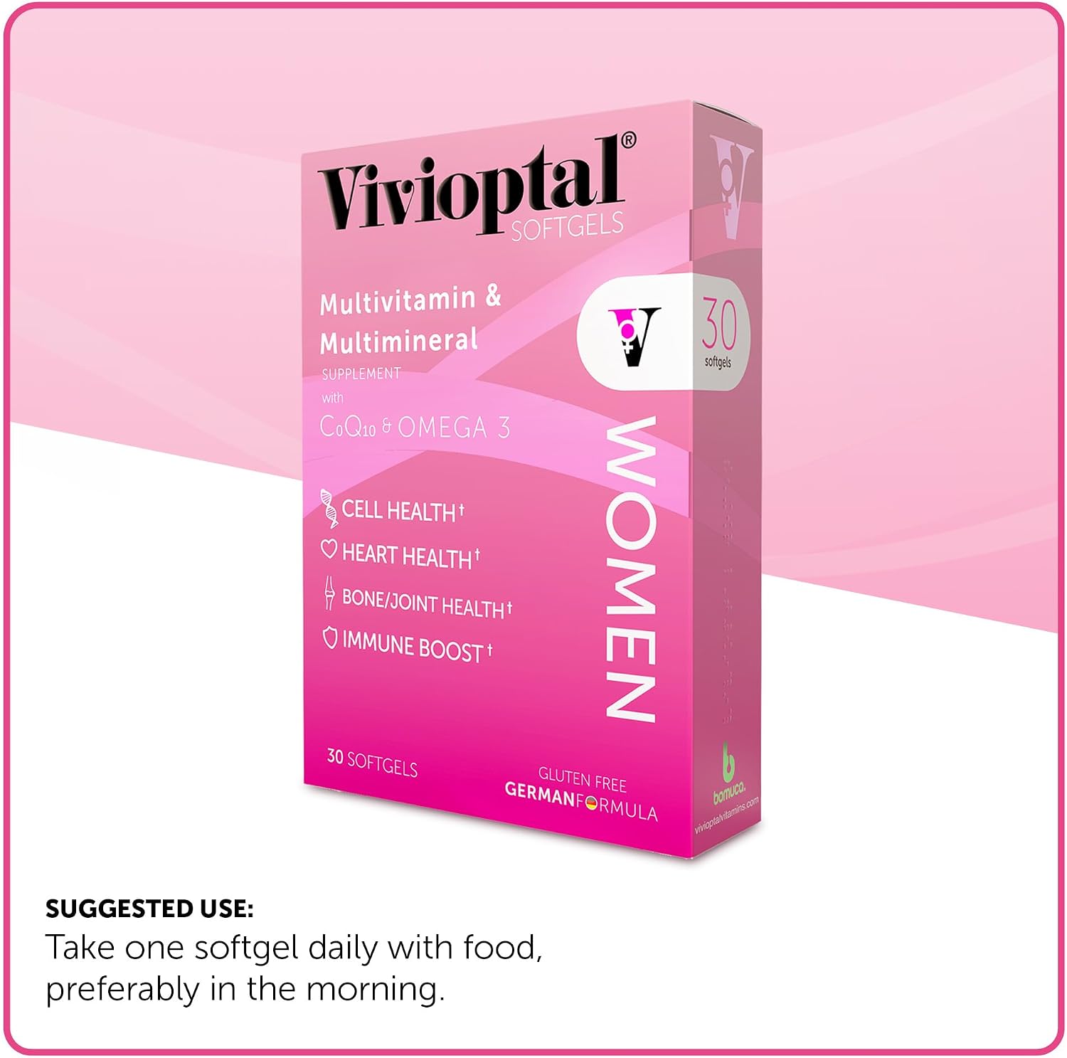 Vivioptal Women Multivitamin & Multimineral with CoQ10 & Omega-3, German Formula, 30 Softgels - görsel 4