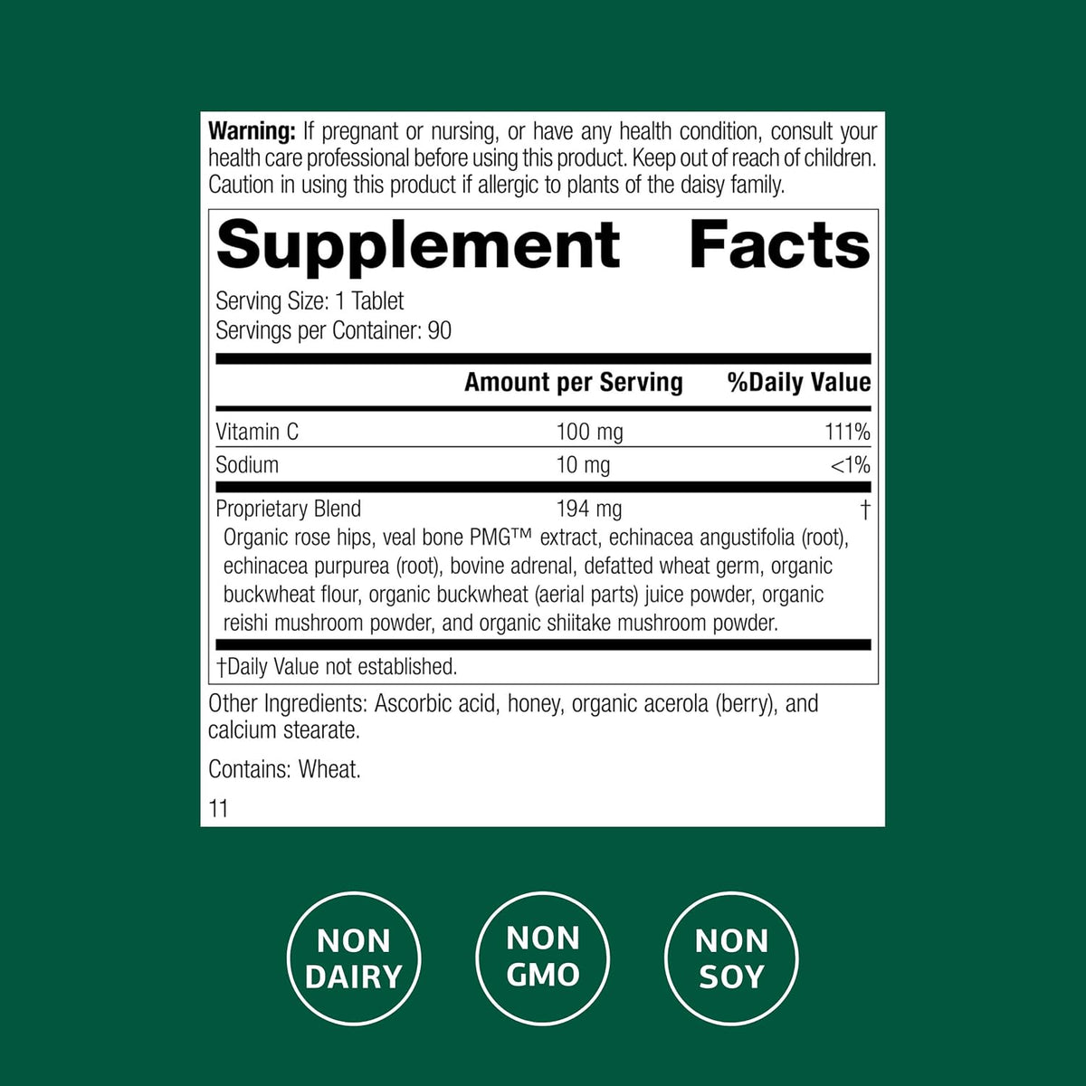 Standard Process C Synergy - Whole Food Vitamin C Supplement for Immune & Connective Tissue Health - 90 Tablets - görsel 2