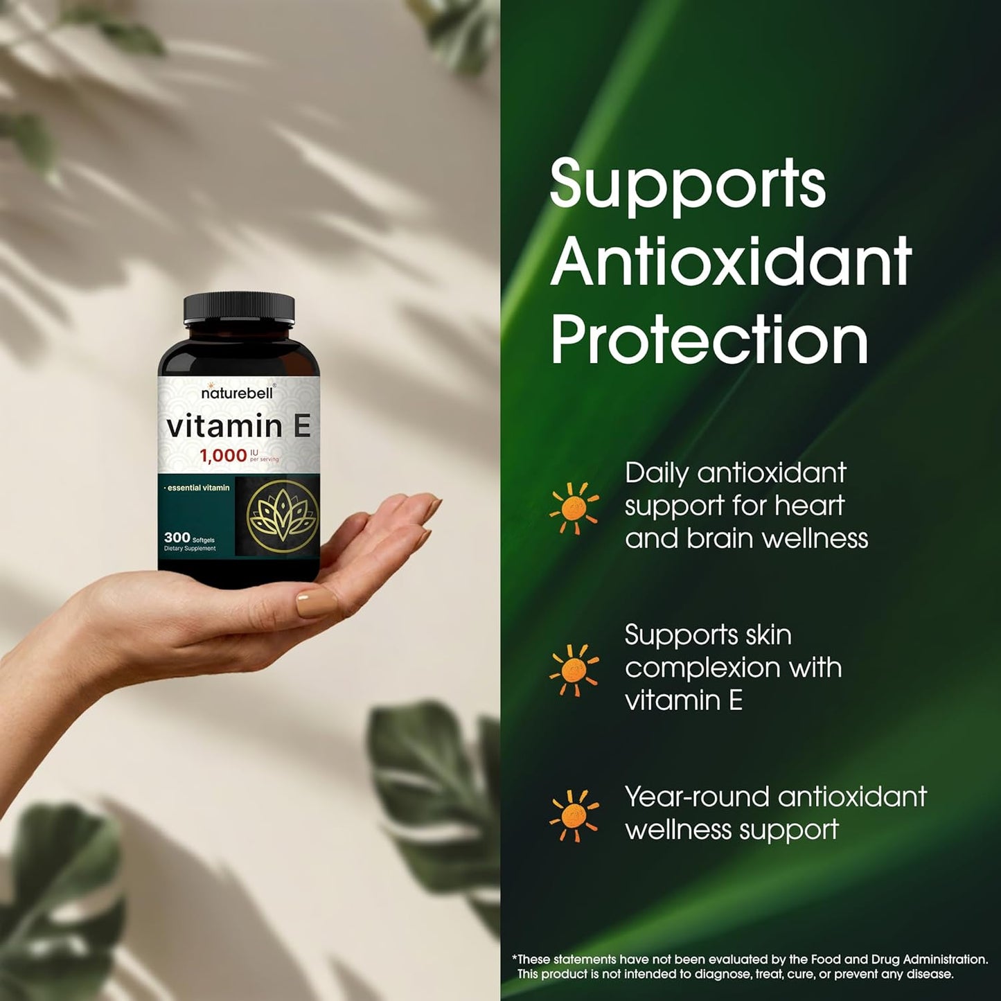 NatureBell Vitamin E 1,000 IU - 300 Soft gel capsules (5-Month Supply) - görsel 4