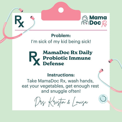 MamaDoc Rx Certified Organic Kids & Teens Probiotic Immune Defence – 5 Billion CFUs, Sugar Free, Vegan, Gluten-free, 14 Probiotic Strains with Prebiotics, Vitamin C & D, 30 Chewable Tablets for Ages 4+