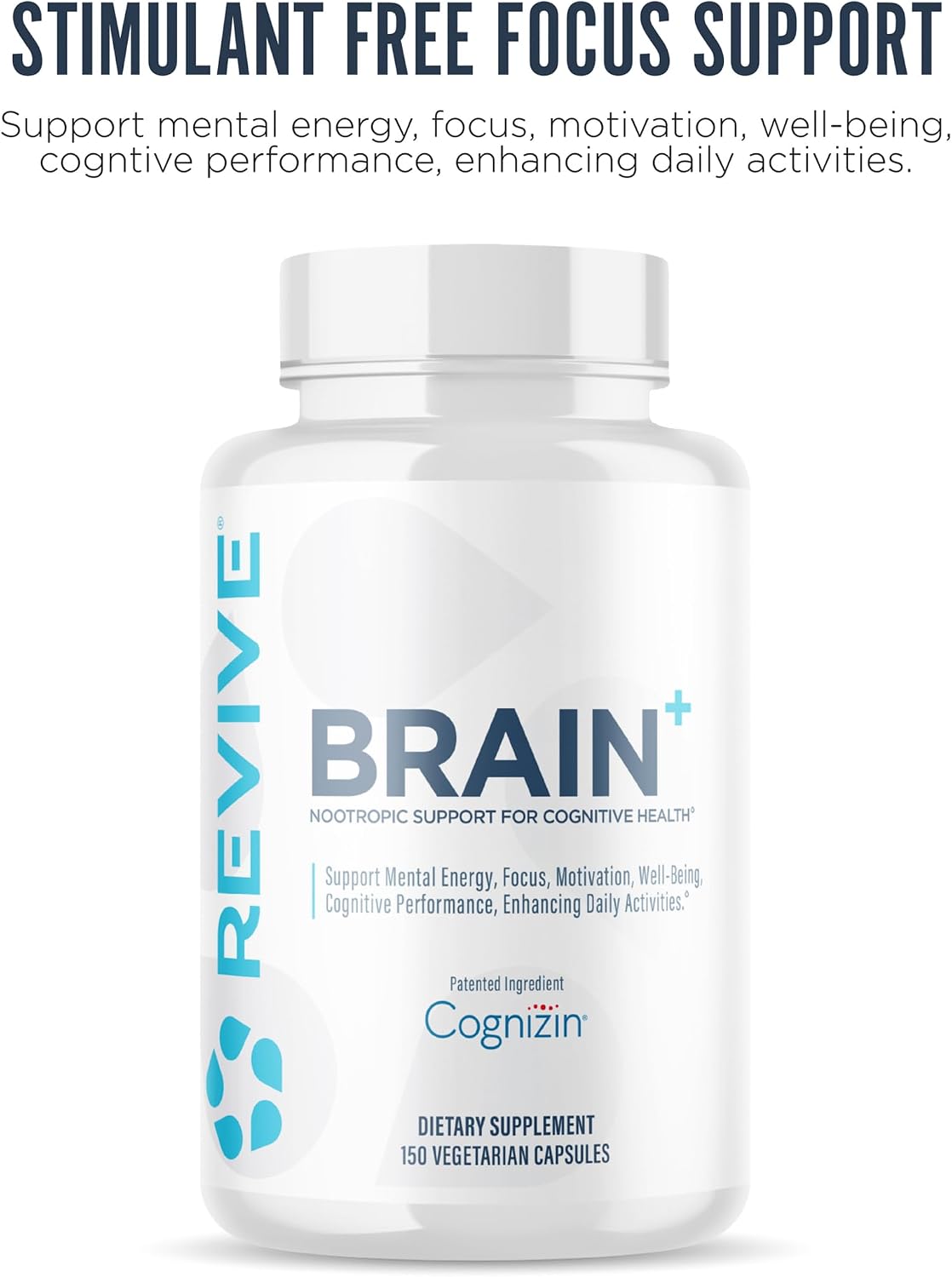 Revive MD Brain Plus – Stimulant-Free Nootropic Supplement for Memory and Focus (150 Vegetarian Capsules) - görsel 3