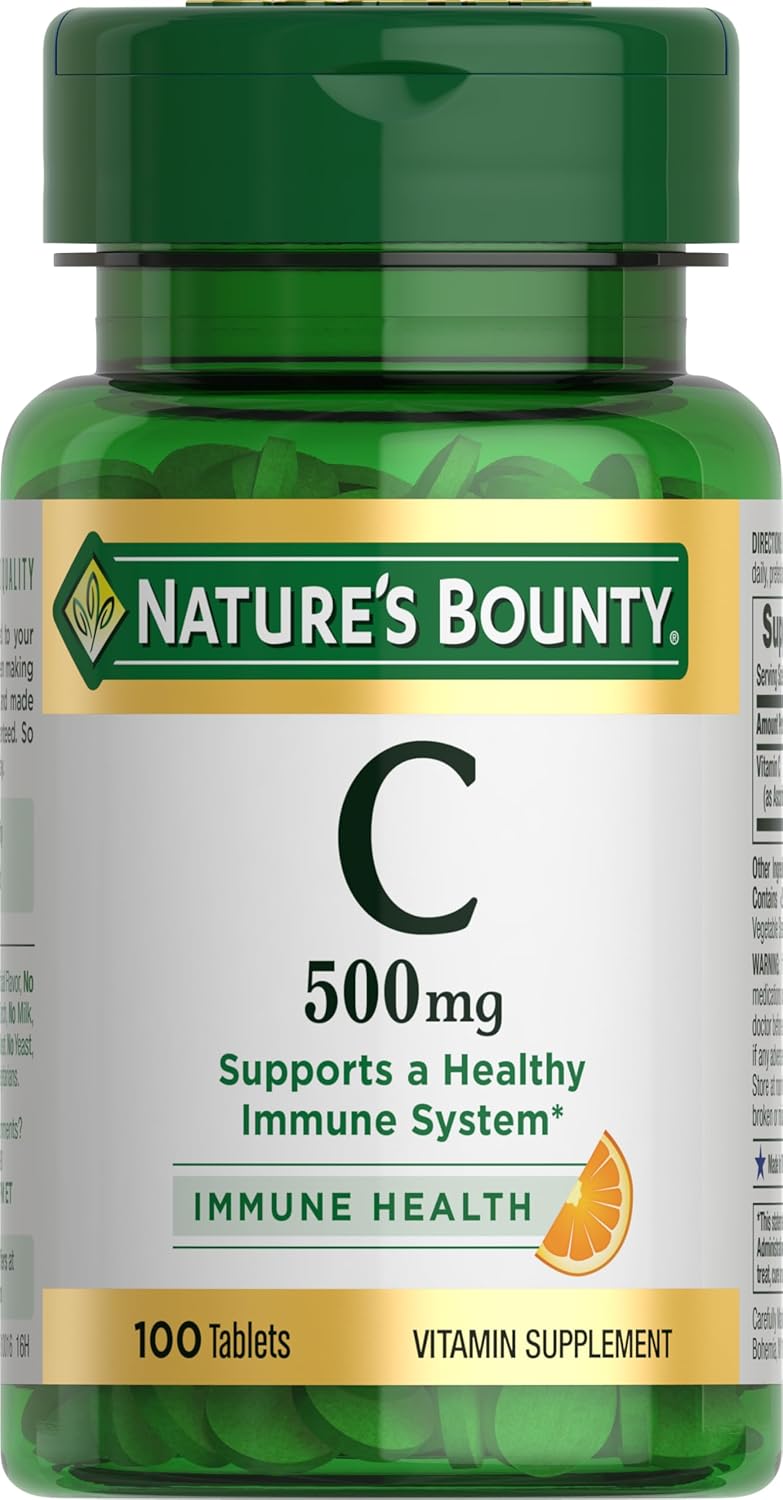 Nature's Bounty Vitamin C Tablets, 500mg, 100 Count - görsel 1