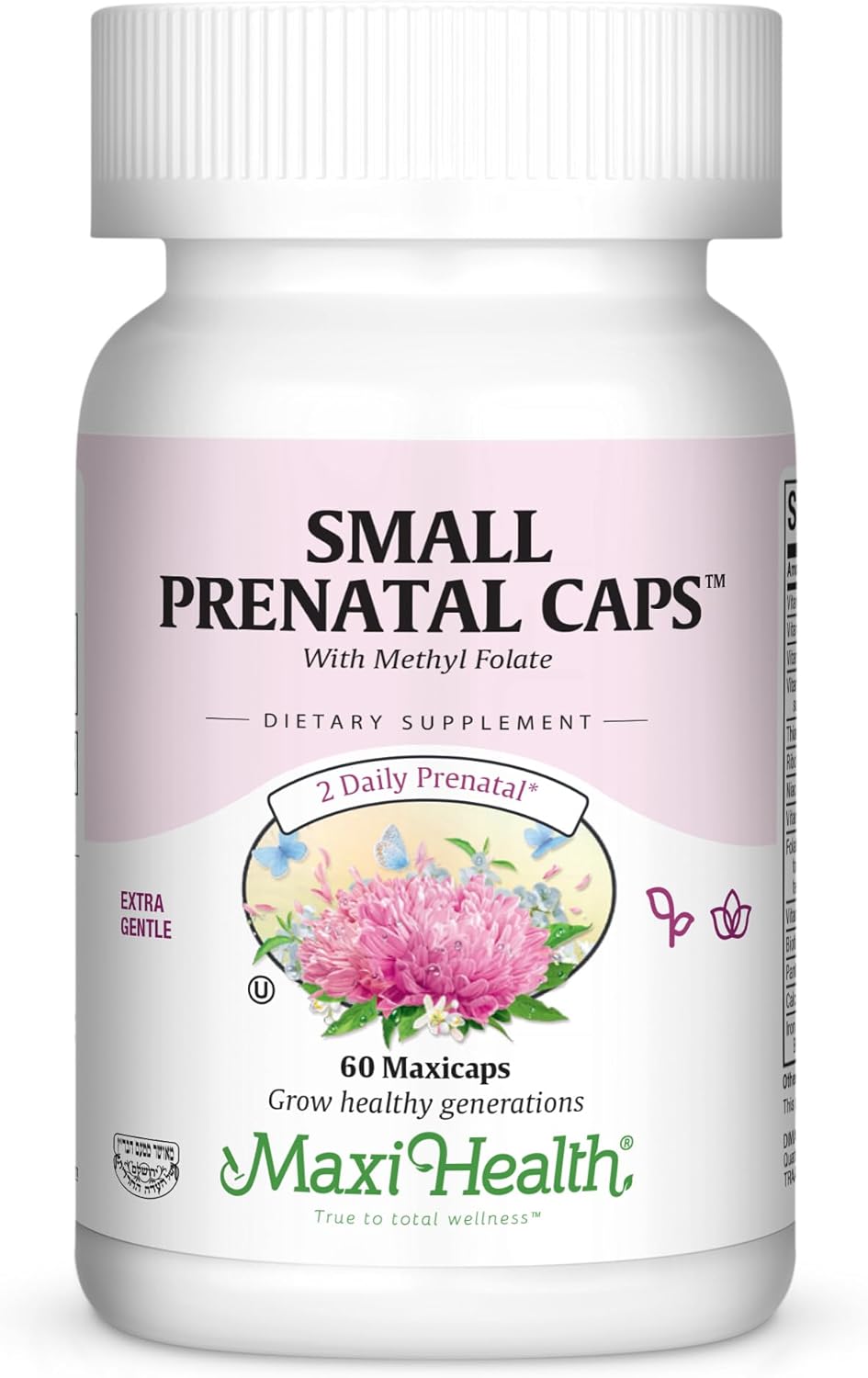 Maxi Health Prenatal Vitamins with Methyl Folate – 60 Capsules - görsel 1