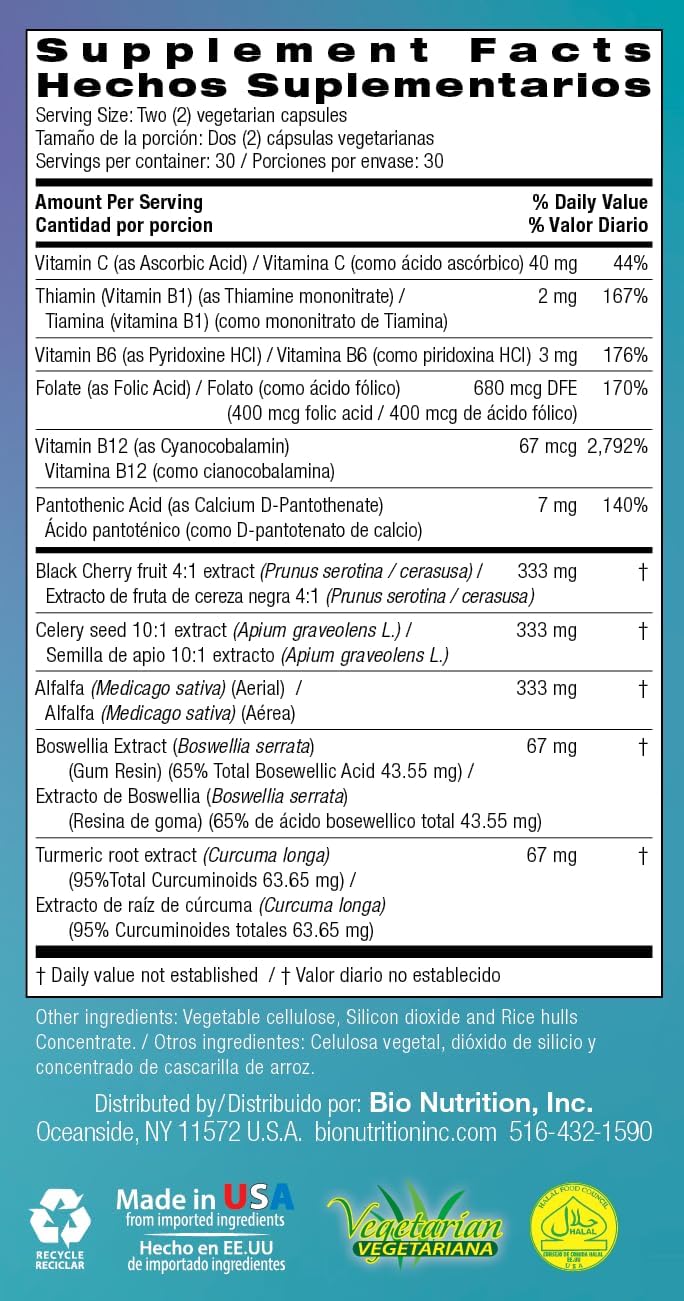 Bio Nutrition Urilow, 60 Vegetarian Capsules - görsel 5