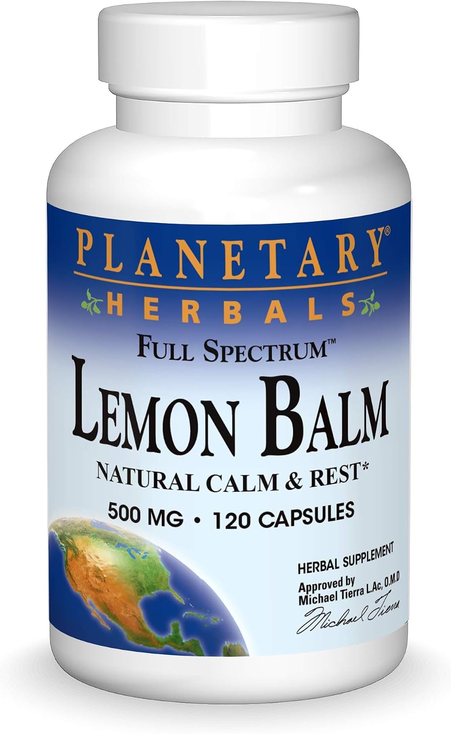 Planetary Herbals Lemon Balm Full Spectrum 500mg, Natural Calm and Rest, 120 Capsules | Natural Support for Calm and Restfulness - görsel 1