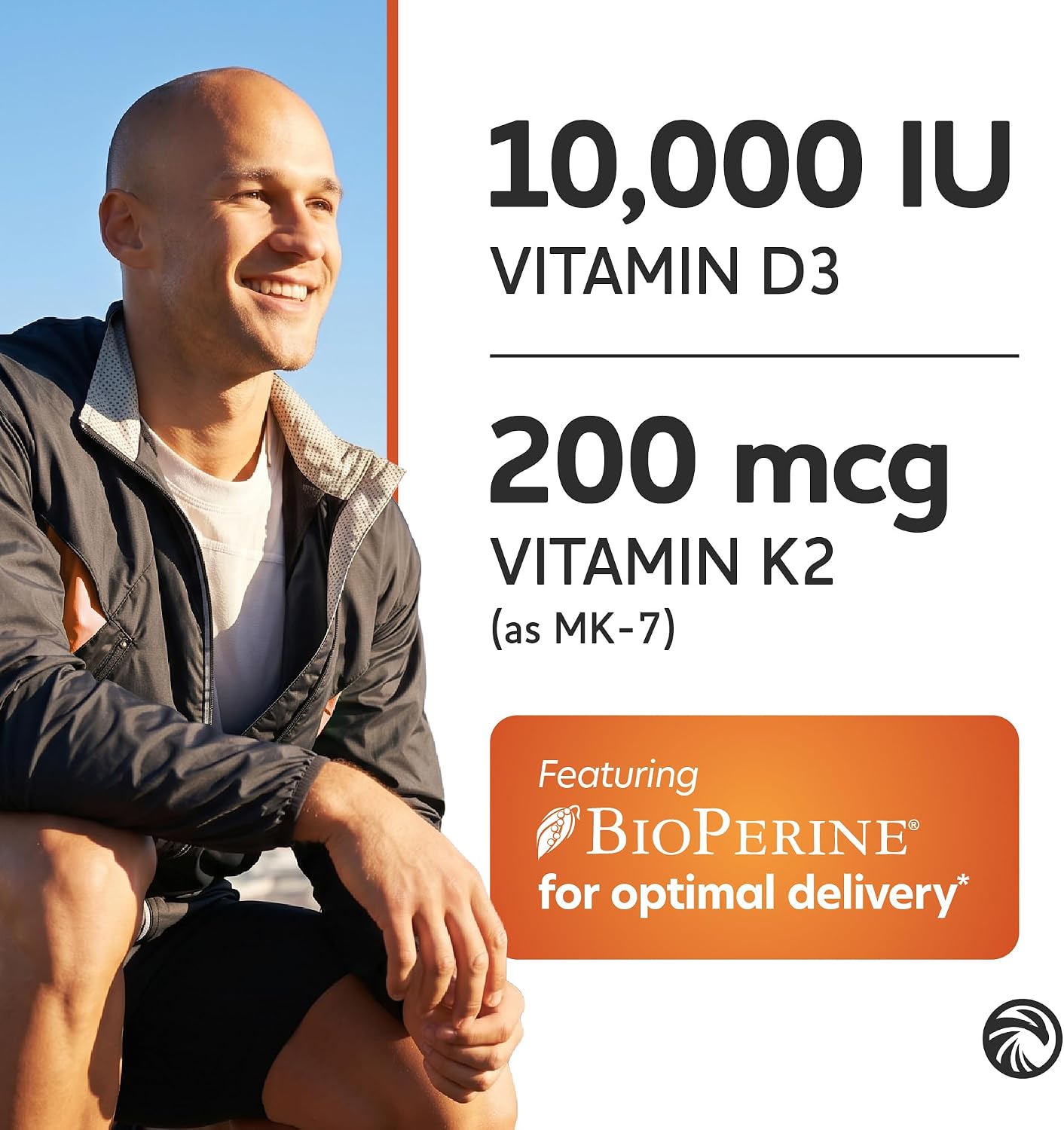 Nobi Nutrition Vitamin D3 K2 – 10,000 IU D3 + 200 mcg K2 (MK-7) – Bone, Immune & Calcium Utilisation Support – 60 Capsules - görsel 4
