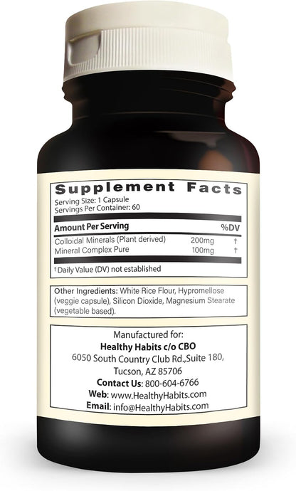 Healthy Habits MINEREX High-Strength Complete Mineral Food Supplement with Sentramin Plant and Sea-Bed Minerals, 60 Capsules