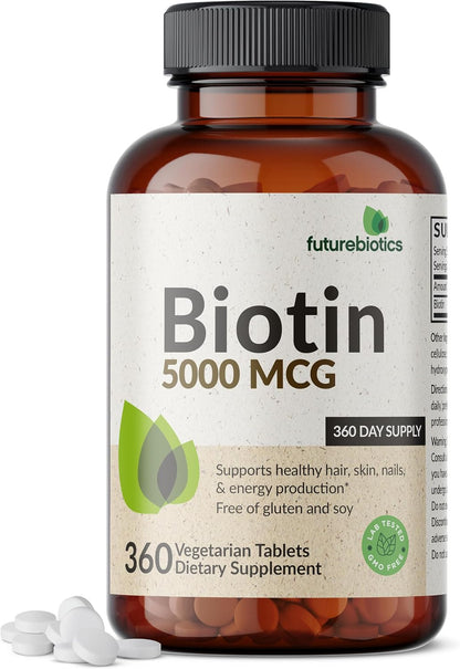 Futurebiotics Biotin 5000 mcg - 360 Vegetarian Tablets