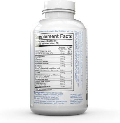 DRINK HRW AGELess Defence Ultimate Formulation – Supports Inhibition of Advanced Glycation End Products, Promotes Youthfulness (120 Tablets)