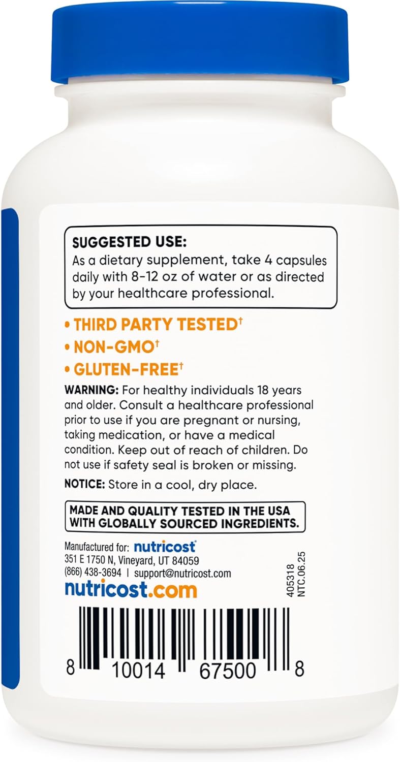 Nutricost L-Leucine 2000mg – 120 Vegan Capsules – Amino Acid Supplement - görsel 4