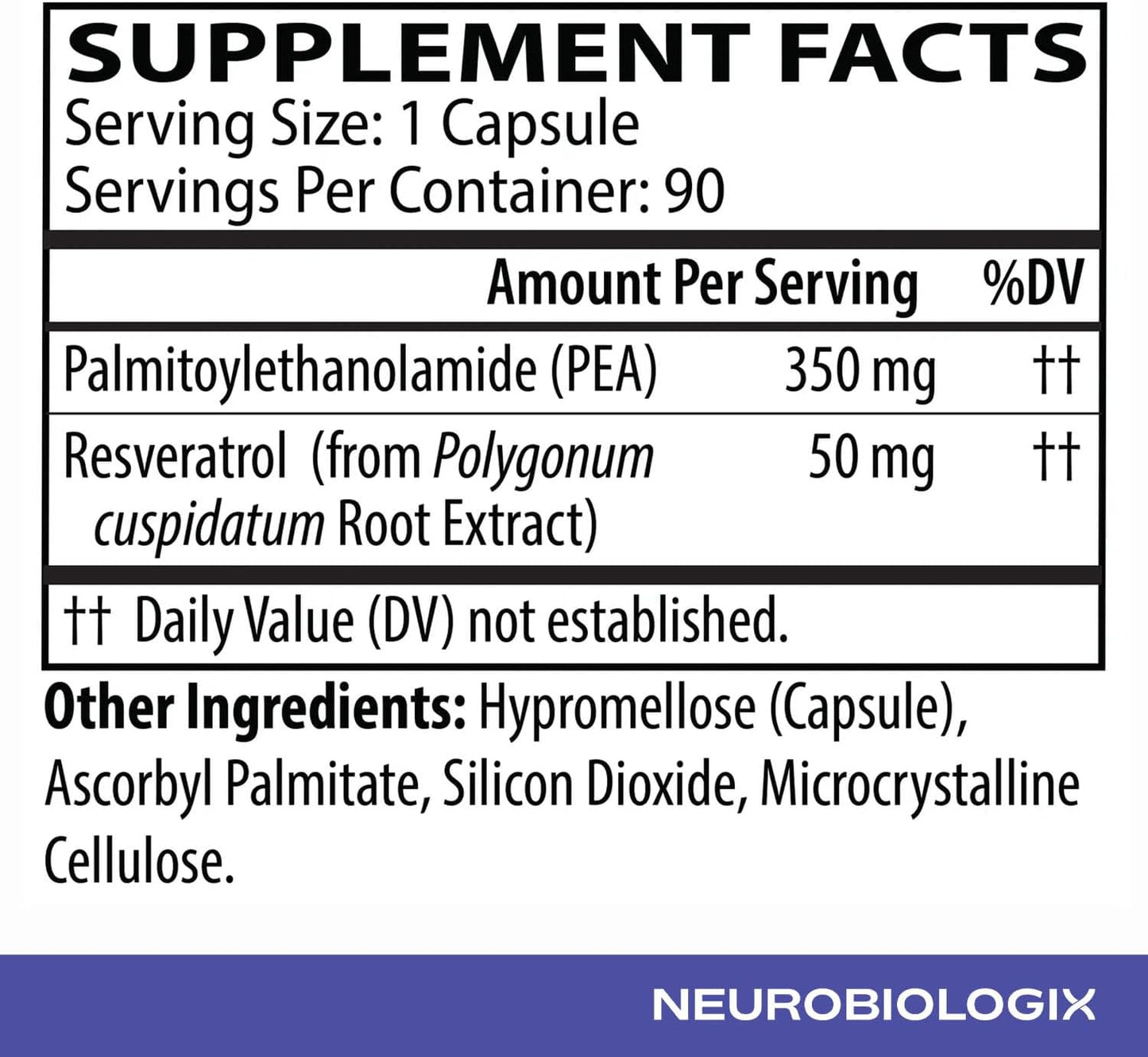 Neurobiologix Pea Soothe Support – PEA & Resveratrol Formula, 90 Vegan Capsules - görsel 5