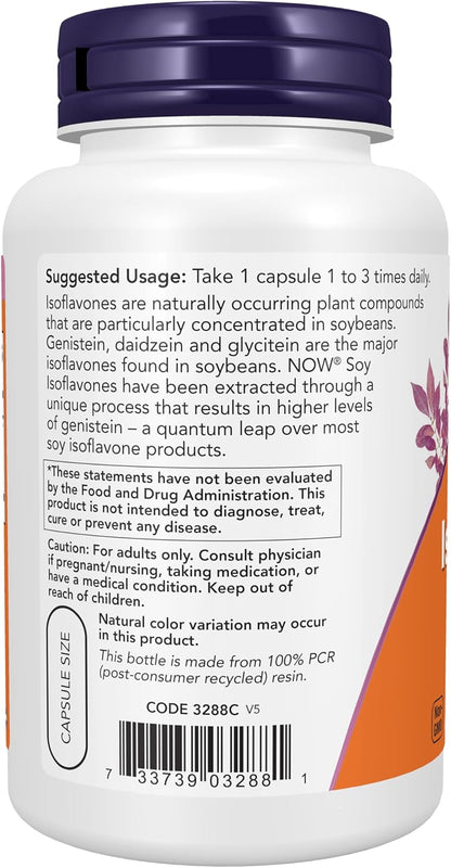 NOW Foods Soya Isoflavones, 60 mg, 120 Vegan Capsules