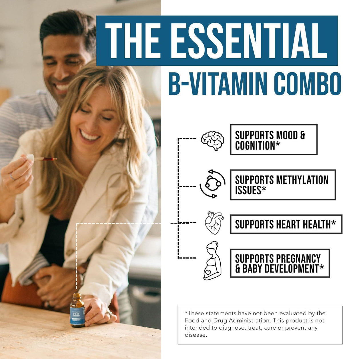 L-Methylfolate 15mg with Methyl B12 Cofactor – High Potency Liquid Sublingual Active 5-MTHF – Organic Berry Flavour – Bioactive Forms Vitamin B9 and B12 (30 ml) - görsel 4